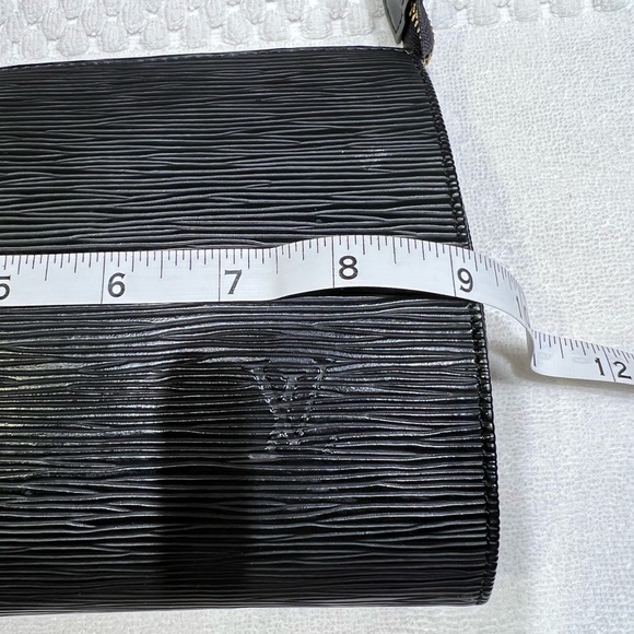 Louis Vuitton Bag 9” wide, 6” tall, 2”deep.  Fits I phone, key, cardholder. - Picture 11 of 15